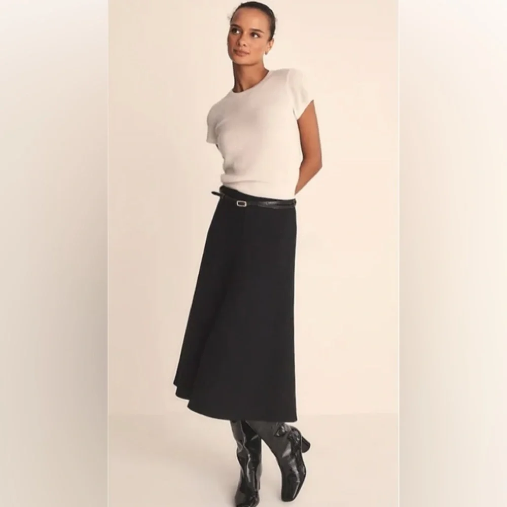 J. Crew A-line Circle Skirt in Double-cloth Wool Blend NWT